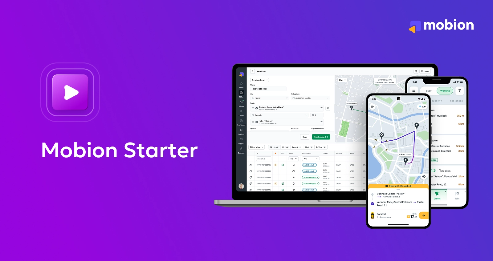 Mobion Starter - Best Free Taxi Dispatch Software
