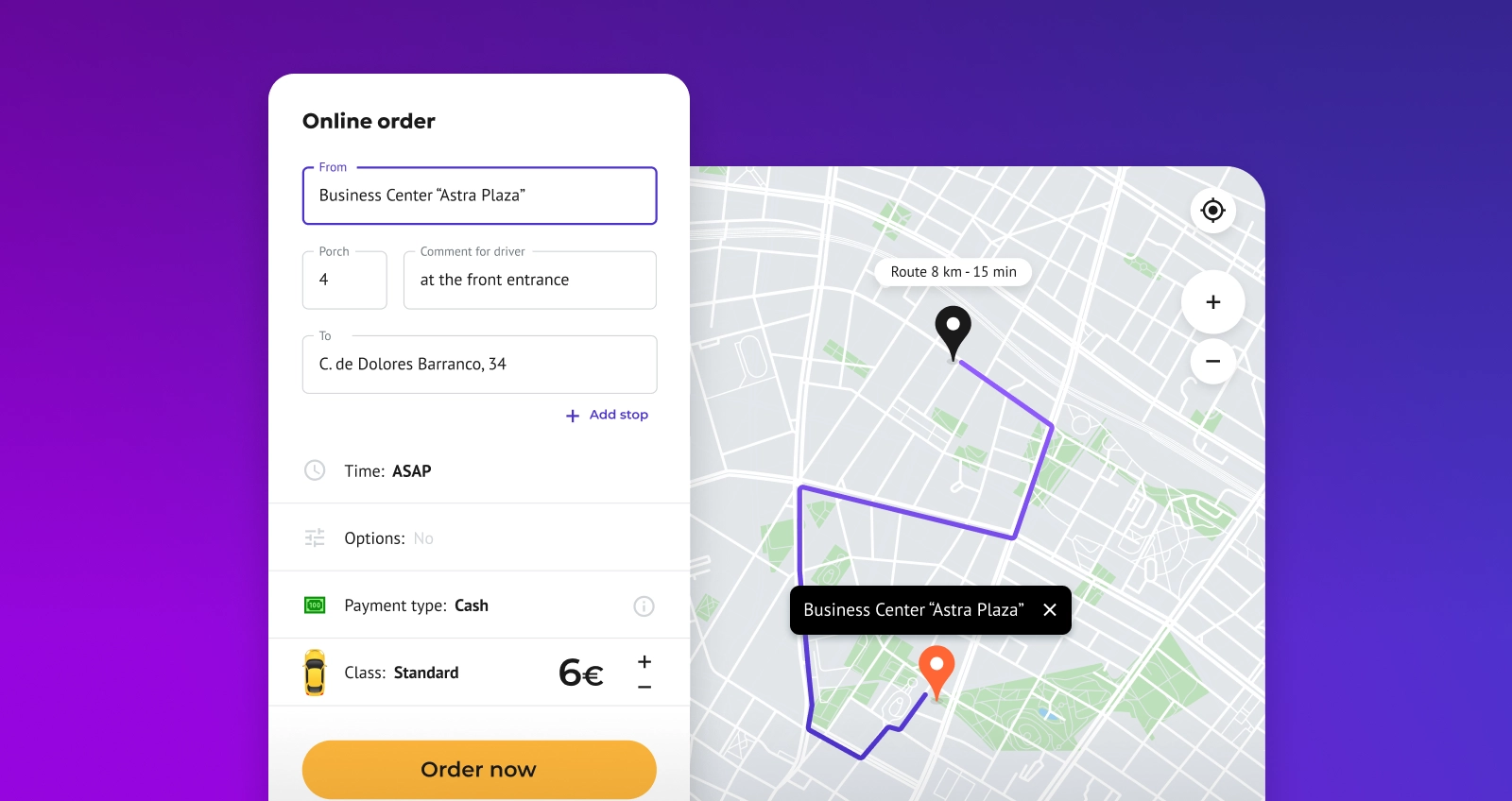 Online Booking Page