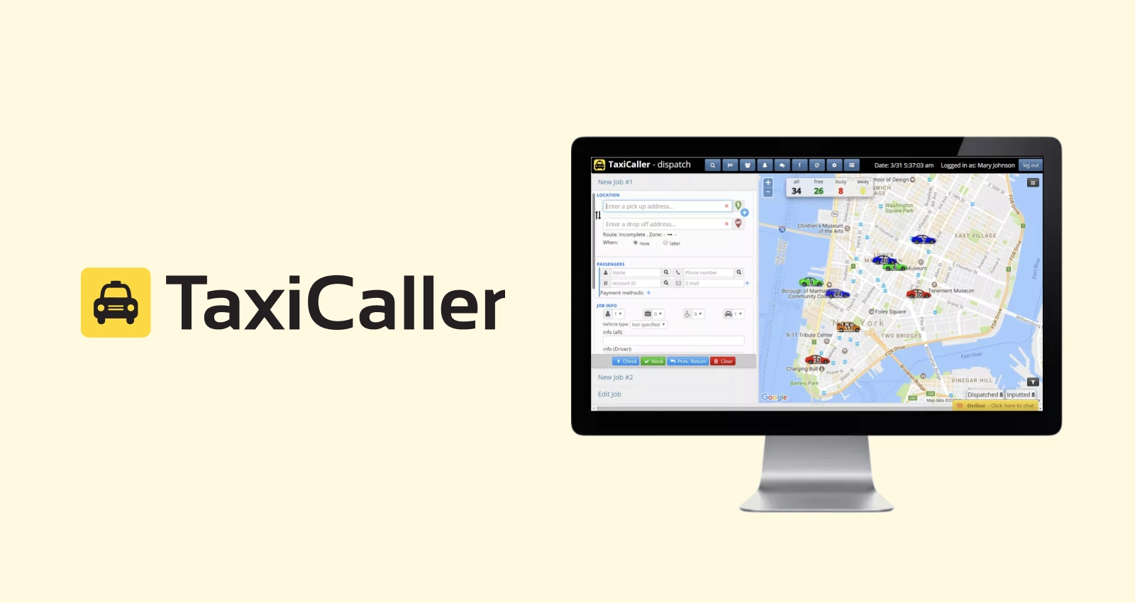TaxiCaller - Free Taxi Dispatch Software